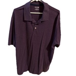 St Johns Bay Heritage Polo Shirt Mens Size Large Tall Purple Cotton